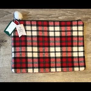 Plaid Travel Makeup Bag